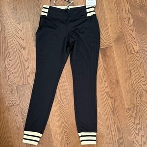 Athleta Joggers with White Stripes